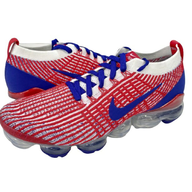 ¨Ǽ ʥ  ѡޥå Nike Air VaporMax Flyknit 3 ˥󥰥塼 WHITE/BLUE/RED