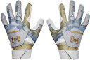 A_[A[}[ LbY obeBOO[u Under Armor Youth Clean Up 21 Culture Batting Gloves - Grey Camo