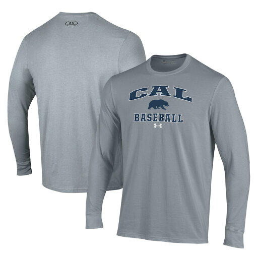 アンダーアーマー メンズ Tシャツ 長袖 ロンT "Cal Bears" Under Armour Baseball Performance Long Sleeve T-Shirt - Gray アンダーアーマー メンズ Tシャツ 長袖 ロンT "Cal Bears" Under Armour Baseball Performance Long Sleeve T-Shirt - Gray