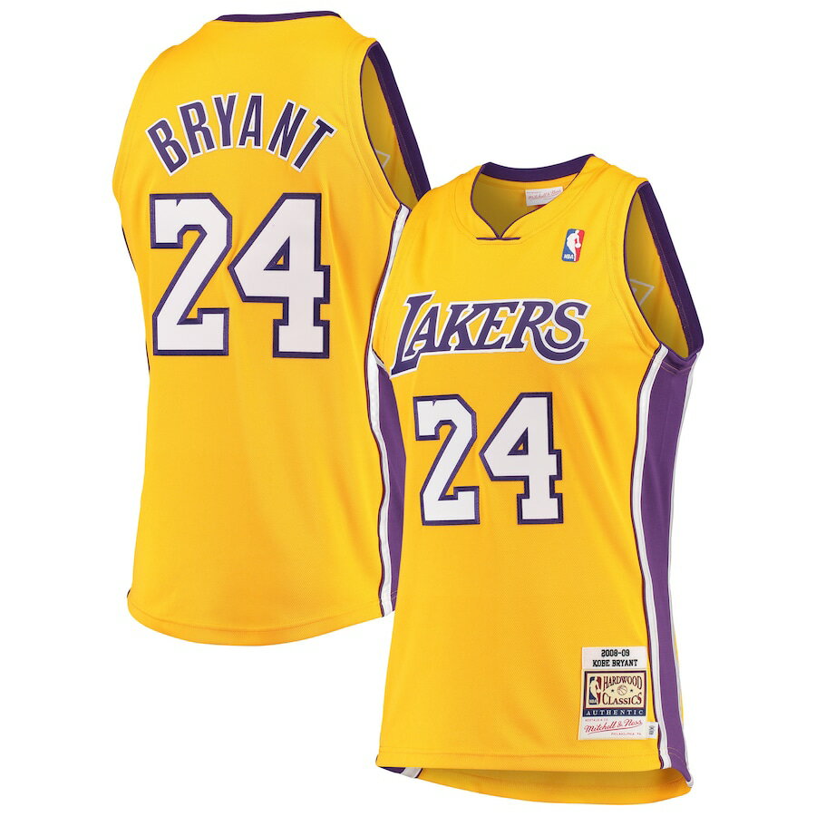 ミッチェル＆ネス メンズ ジャージ Kobe Bryant Los Angeles Lakers Mitchell Ness Hardwood Classics 2008-09 Authentic Jersey - Gold