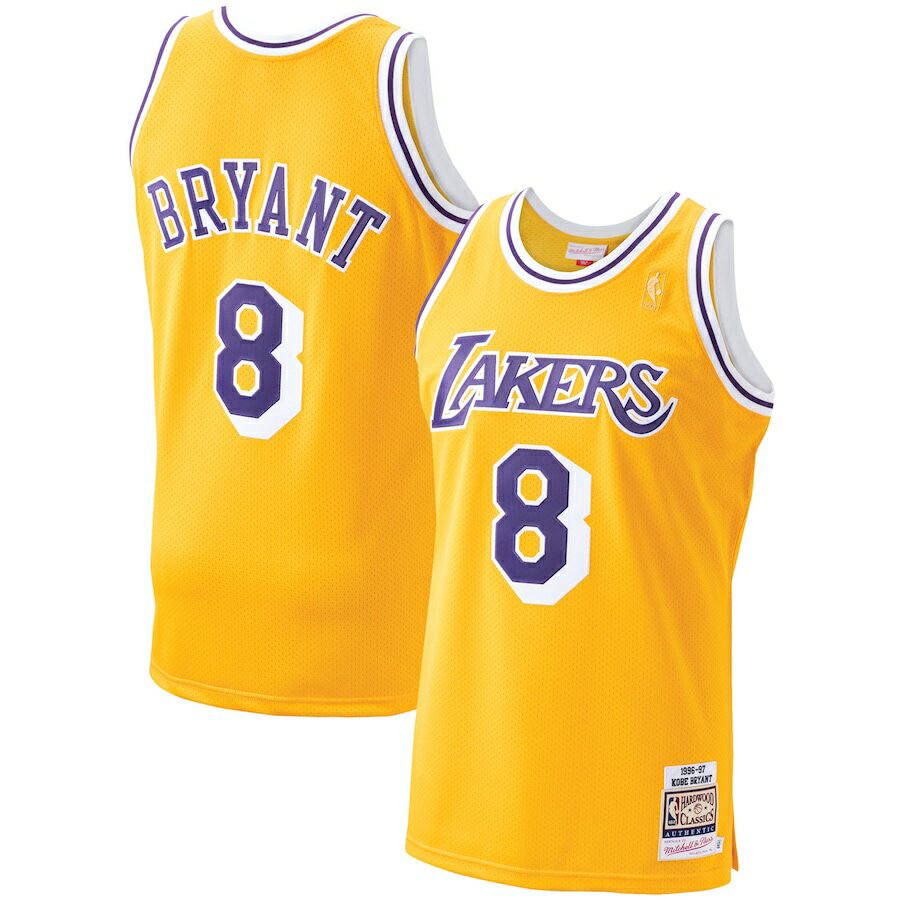 ミッチェル＆ネス メンズ ジャージ Kobe Bryant Los Angeles Lakers Mitchell Ness 1996-97 Hardwood Classics Authentic Player Jersey - Gold