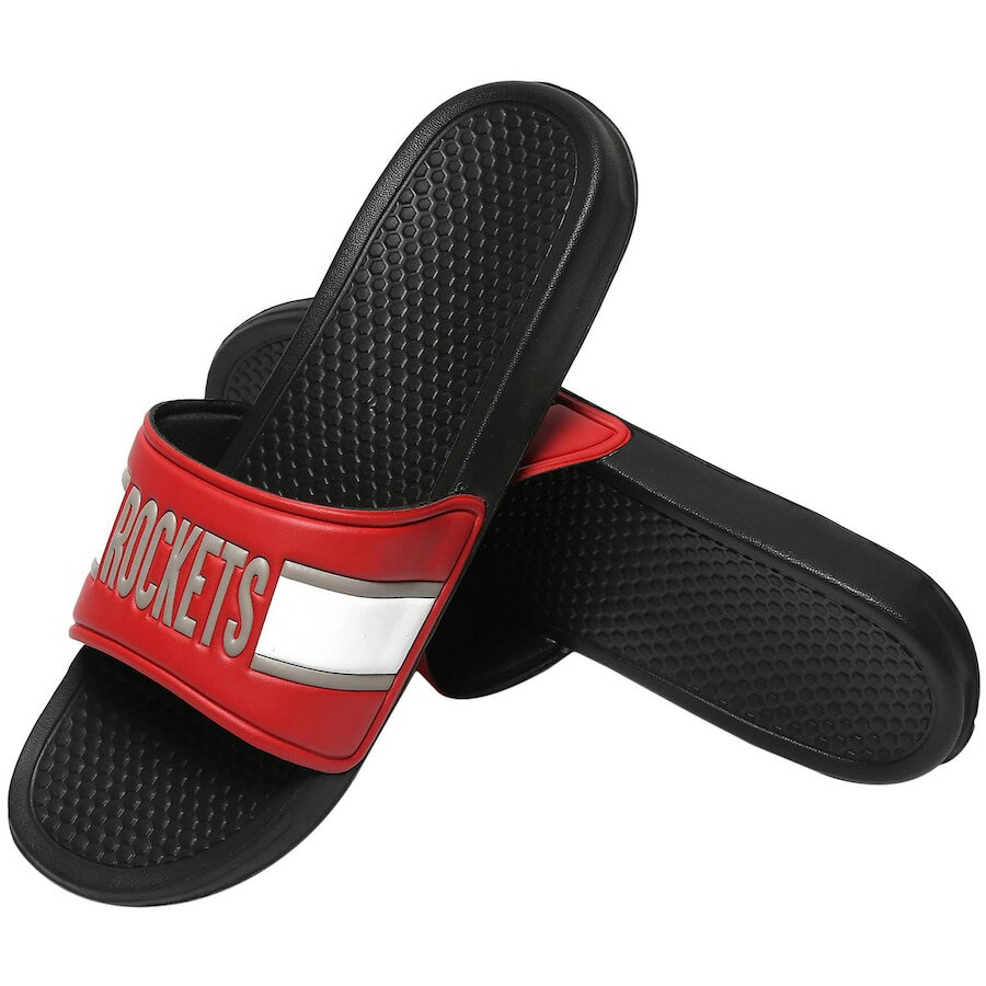 メンズ サンダル ヒューストンロケッツ "Houston Rockets" Raised Slide Sandals - Red