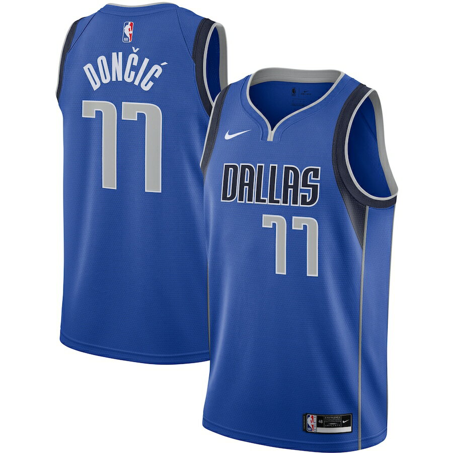 ナイキ メンズ ジャージ Luka Doncic Dallas Mavericks Nike 2020/21 Swingman Jersey Royal - Icon Edition