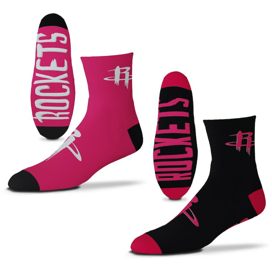 メンズ ソックス "Houston Rockets" For Bare Feet 2-Pack Team Quarter-Length Socks