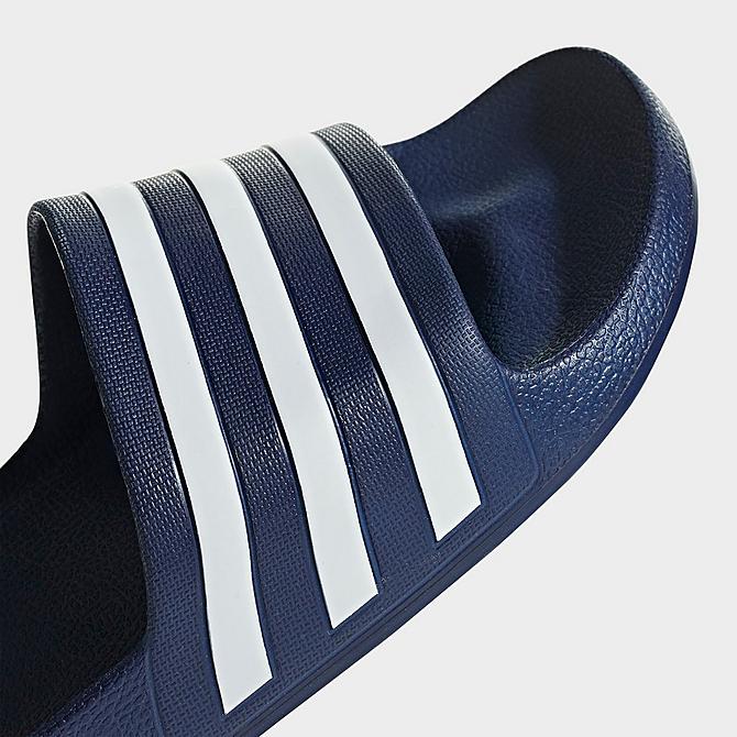 アディダス レディース サンダル adidas Originals Adilette Aqua Slide スリッパ Dark Navy Blue/White