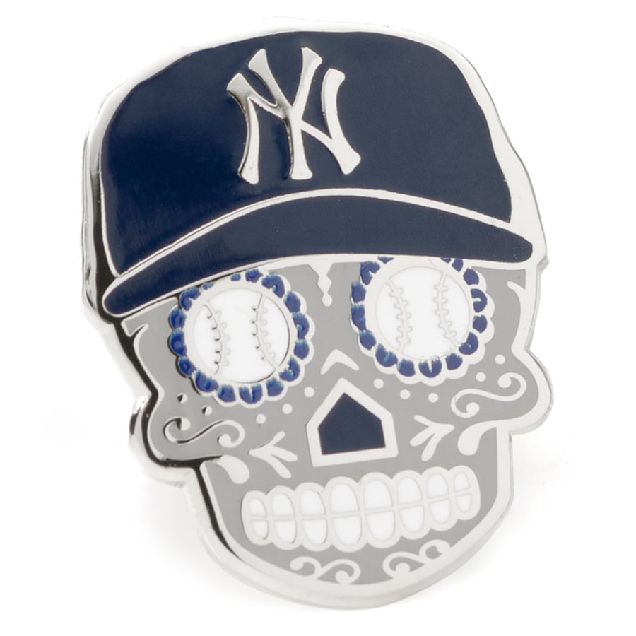 ラペルピン "New York Yankees" Sugar Skull Lapel Pin - Royal