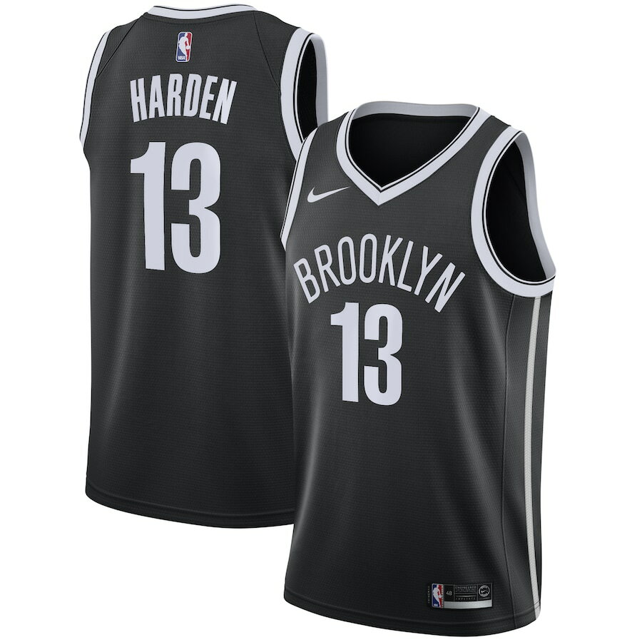 ナイキ メンズ ジャージ James Harden Brooklyn Nets Nike 2020/21 Swingman Jersey Black - Icon Edition