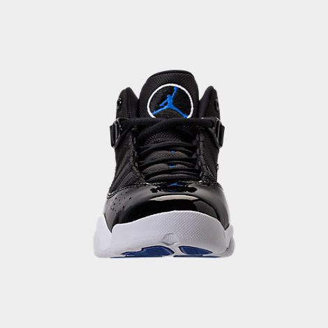 ���硼���� 6��󥰥� ���å�/����˥� Air Jordan 6 Rings Preschool PS �Хå��� Black/Hyper Royal/White