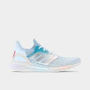 アディダス ウルトラブースト20 レディース adidas Ultraboost 19 ランニングシューズ White/Silver Metallic/Sky ...