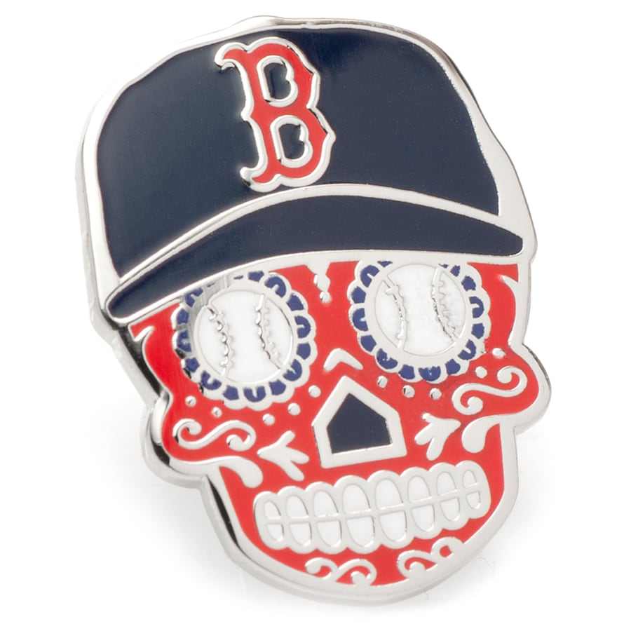 ラペルピン "Boston Red Sox" Sugar Skull Lapel Pin - Navy
