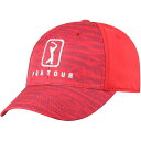 Y Lbv PGA Tour Top of the World One Fit Tech Flex Hat - Red