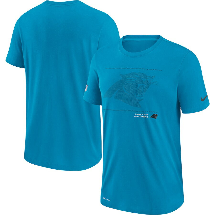 ナイキ メンズ Tシャツ "Carolina Panthers" Nike Sideline Team Issue Performance T-Shirt - Blue