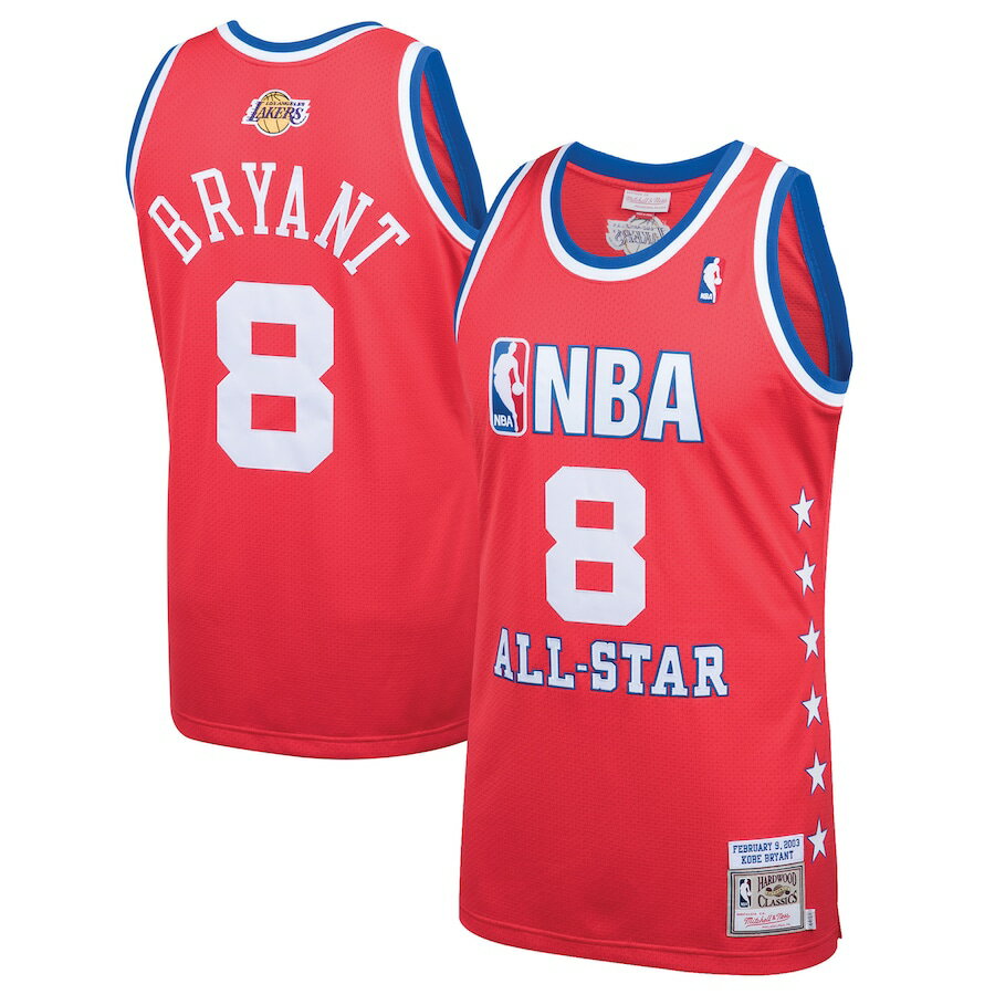 ミッチェル＆ネス メンズ ジャージ Kobe Bryant Western Conference Mitchell Ness 2003 All-Star Hardwood Classics Authentic Jersey - Red