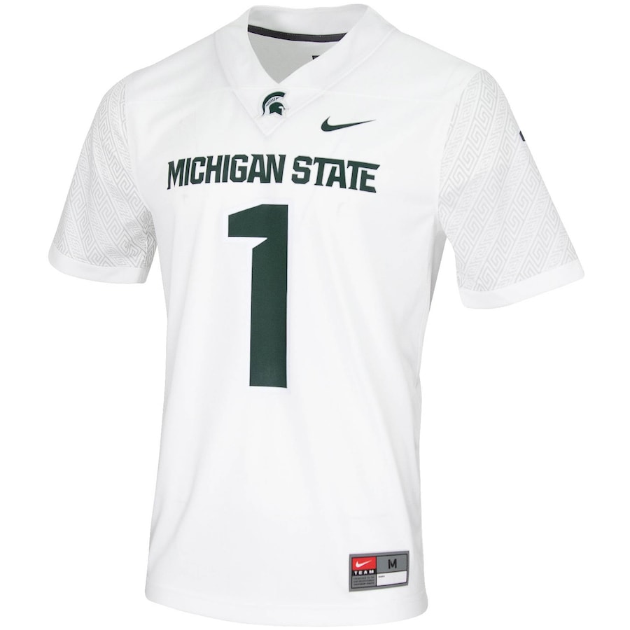 ナイキ メンズ ジャージ #1 "Michigan State Spartans" Nike Untouchable Game Jersey - White