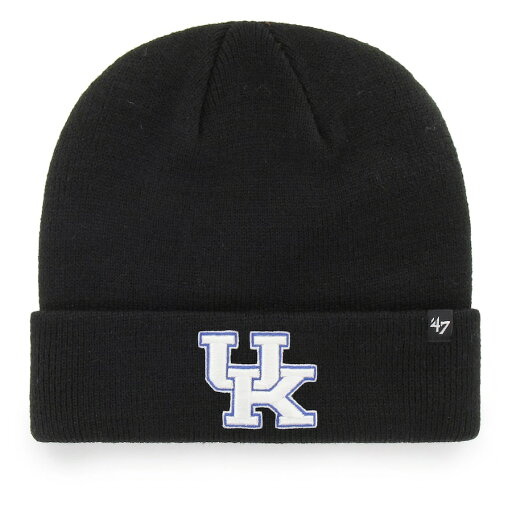 メンズ ニット帽 "Kentucky Wildcats" '47 Raised Cuffed Knit Hat - Black メンズ ニット帽 "Kentucky Wildcats" '47 Raised Cuffed Knit Hat - Black