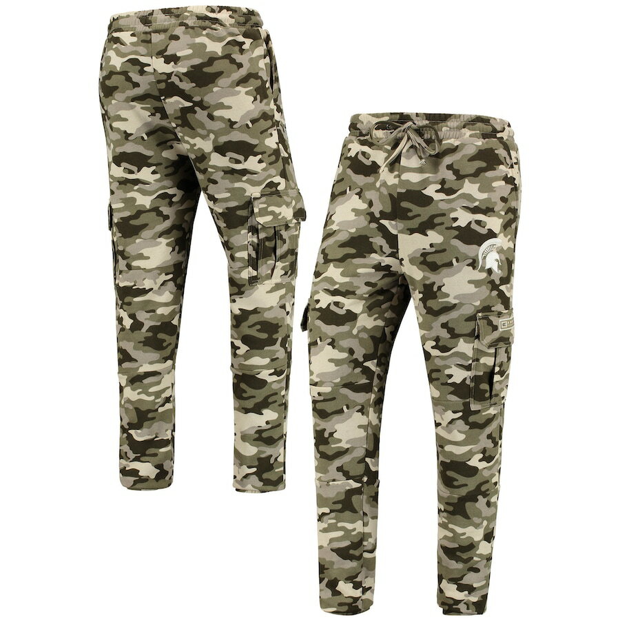 メンズ ジャージ "Michigan State Spartans" Colosseum OHT Military Appreciation Code Fleece Pants - Camo