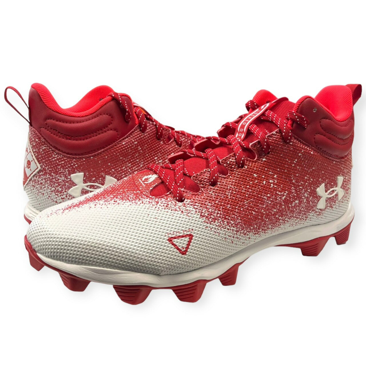 即納 アンダーアーマー スポットライト フランチャイズ2 メンズ アメフト スパイク Under Armour Men s Spotlight Franchise 2.0 RM - Red/White