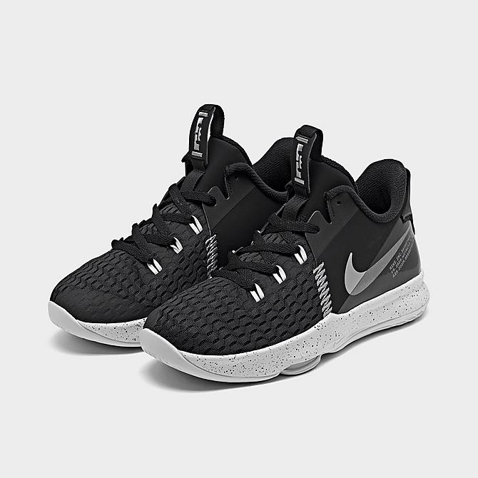 ナイキ キッズ/レディース レブロン Nike Witness 5 GS バッシュ ミニバス Black/Metallic Silver/White