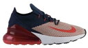 ナイキ エアマックス レディース/ウーマン Nike Air Max 270 Flyknit ランニングシューズ スニーカー Moon Particle/Red Orbit/College Navy/Blue/Whit