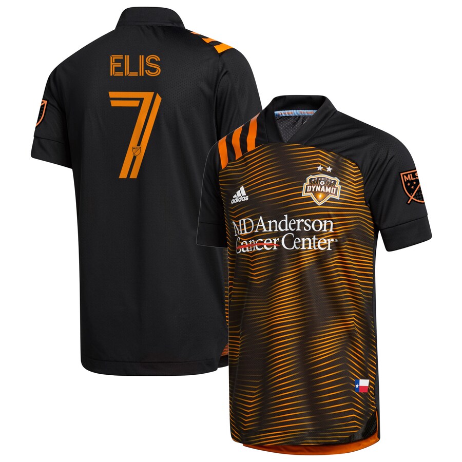 アディダス メンズ ジャージ Alberth Elis "Houston Dynamo" adidas 2020 HTX 15 Authentic Jersey - Black