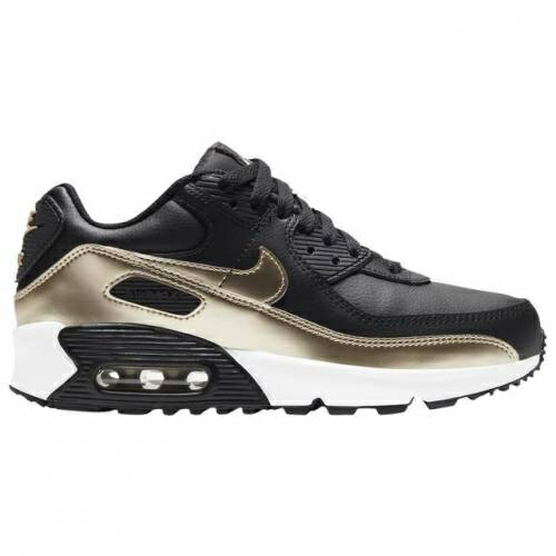 ナイキ キッズ エアマックス90 スニーカー Nike Air Max 90 GS - Black/Metallic Gold Star/Black