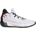 アディダス バッシュ バスケットシューズ メンズ ハイカット デイム リラード ホワイト 白 レッド 赤 adidas Dame 7 White(4)