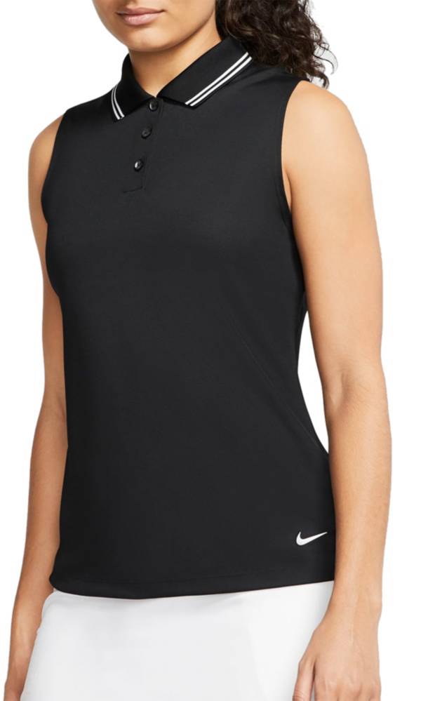 ナイキ ナイキ レディース ポロシャツ Nike Dri-FIT Victory Sleeveless Golf Polo ノースリーブ ゴルフウェア BLACK