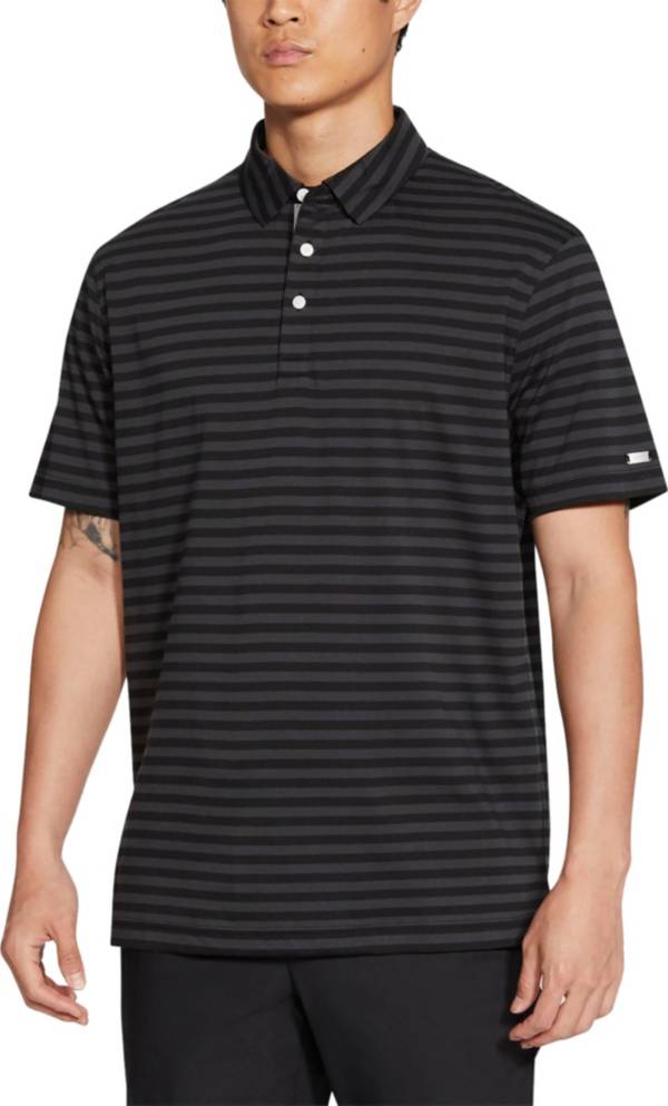 ナイキ ナイキ メンズ ポロシャツ Nike Dri-FIT Player Striped Golf Polo 半袖 ゴルフウェア BLACK/DARK GREY