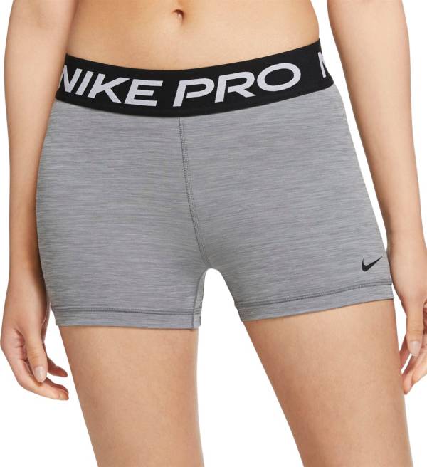 ナイキ ナイキ レディース ショーツ Nike Women's Pro 3” Shorts フィットネス トレーニングウェア SMOKE GREY