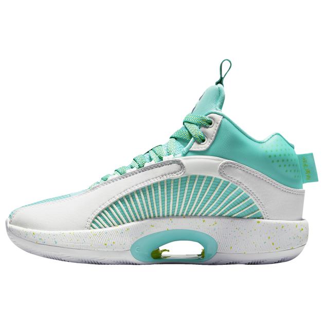 trois HOMMEのジョーダン キッズ バッシュ Jordan AJ XXXV GS - White/Silver/Jade｜アングル2
