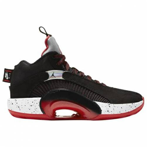 硼 å 35 Хå Jordan AJ XXXV GS - Black/Fire Red/Reflective Silver