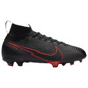 ナイキ キッズ サッカースパイク Nike Mercurial Superfly 7 ELite FG GS - Black/Dark Smoke Grey/Chile Red