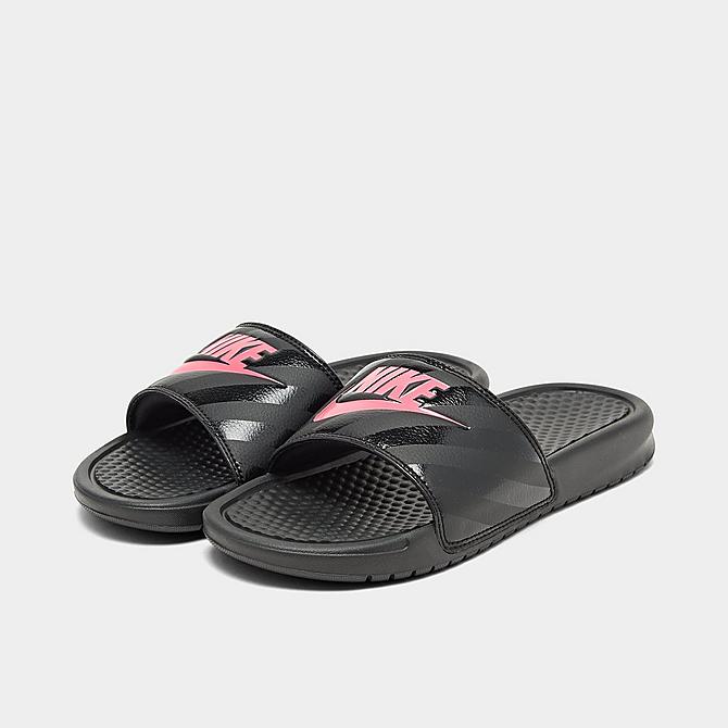 ナイキ レディース ベナッシ Nike Benassi JDI Swoosh Slide サンダル Black/Vivid Pink