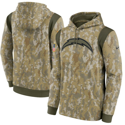 ナイキ メンズ パーカー "Los Angeles Chargers" Nike 2021 Salute To Service Therma Performance Pullover Hoodie - Camo ナイキ メンズ パーカー "Los Angeles Chargers" Nike 2021 Salute To Service Therma Performance Pullover Hoodie - Camo