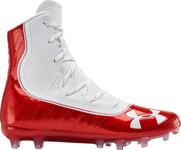 アンダーアーマー メンズ サッカー スパイク Under Armour Men's Highlight MC Football Cleats - Red/Whi...