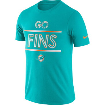 即納 ナイキ メンズ NFL Miami Dolphins Nike Local Lockup Performance T-Shirt Tシャツ 半袖 Aqua