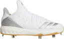 AfB_X Y 싅 V[Y XpCN adidas Icon 4 Gum Metal Baseball Cleats - White/Silver