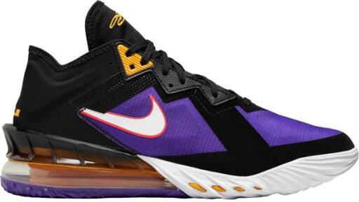 ナイキ メンズ バッシュ Nike LeBron 18 Low Basketball Shoes - Black/White/Purple ナイキ メンズ バッシュ Nike LeBron 18 Low Basketball Shoes - Black/White/Purple