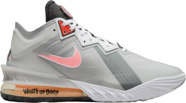 ナイキ メンズ バッシュ Nike LeBron 18 Low Basketball Shoes - Smoke Grey/Sunset Pulse