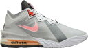 iCL Y obV Nike LeBron 18 Low Basketball Shoes - Smoke Grey/Sunset Pulse