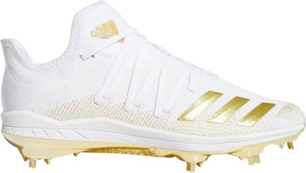 アディダス メンズ 野球 シューズ スパイク adidas adizero Afterburner 6 GOLD Metal Baseball Cleats - White/Gold