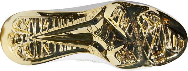 アディダス メンズ 野球 シューズ スパイク adidas adizero Afterburner 6 GOLD Metal Baseball Cleats - White/Gold 2