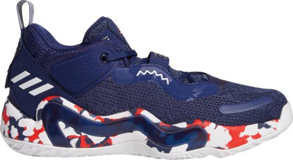 アディダス メンズ イシュー3 バッシュ adidas D.O.N. Issue #3 Basketball Shoes - Navy/White/Red