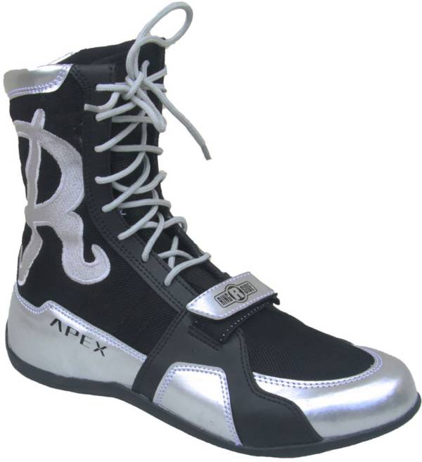リングサイド メンズ ボクシングシューズ Ringside Men's Apex Elite Boxing Shoes - Black/Silver