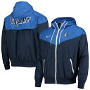 iCL Y WPbg Dallas Mavericks Nike 75th Anniversary Courtside Windrunner Raglan Hoodie Full-Zip Jacket - Navy