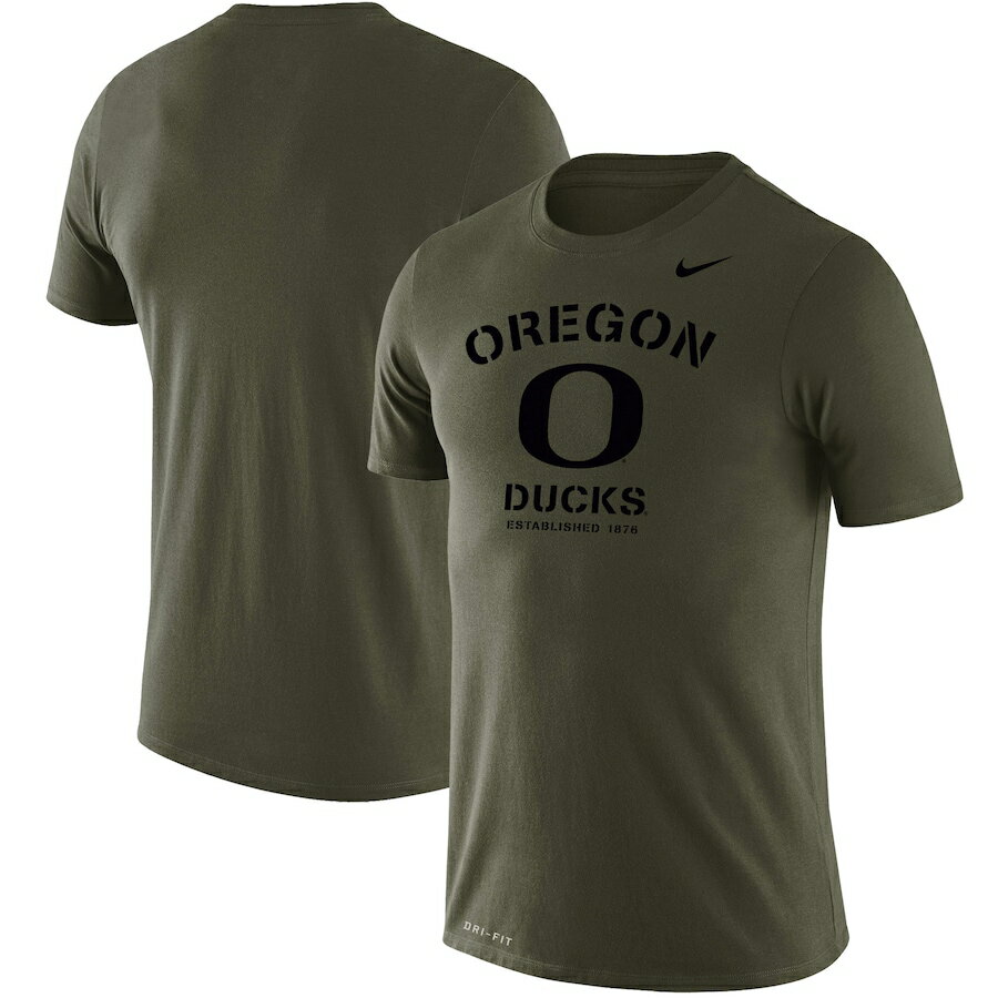 Rakuten - ナイキ メンズ Tシャツ Oregon Ducks Nike Stencil Arch Performance T-Shirt - Olive