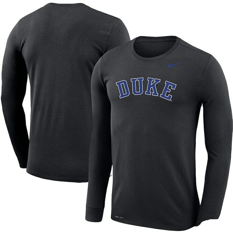 ナイキ メンズ Tシャツ 長袖 ロンT Duke Blue Devils Nike School Logo Performance Legend Long Sleeve T-Shirt - Black