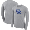 iCL Y TVc T  Kentucky Wildcats Nike School Logo Legend Performance Long Sleeve T-Shirt - Heathered Gray