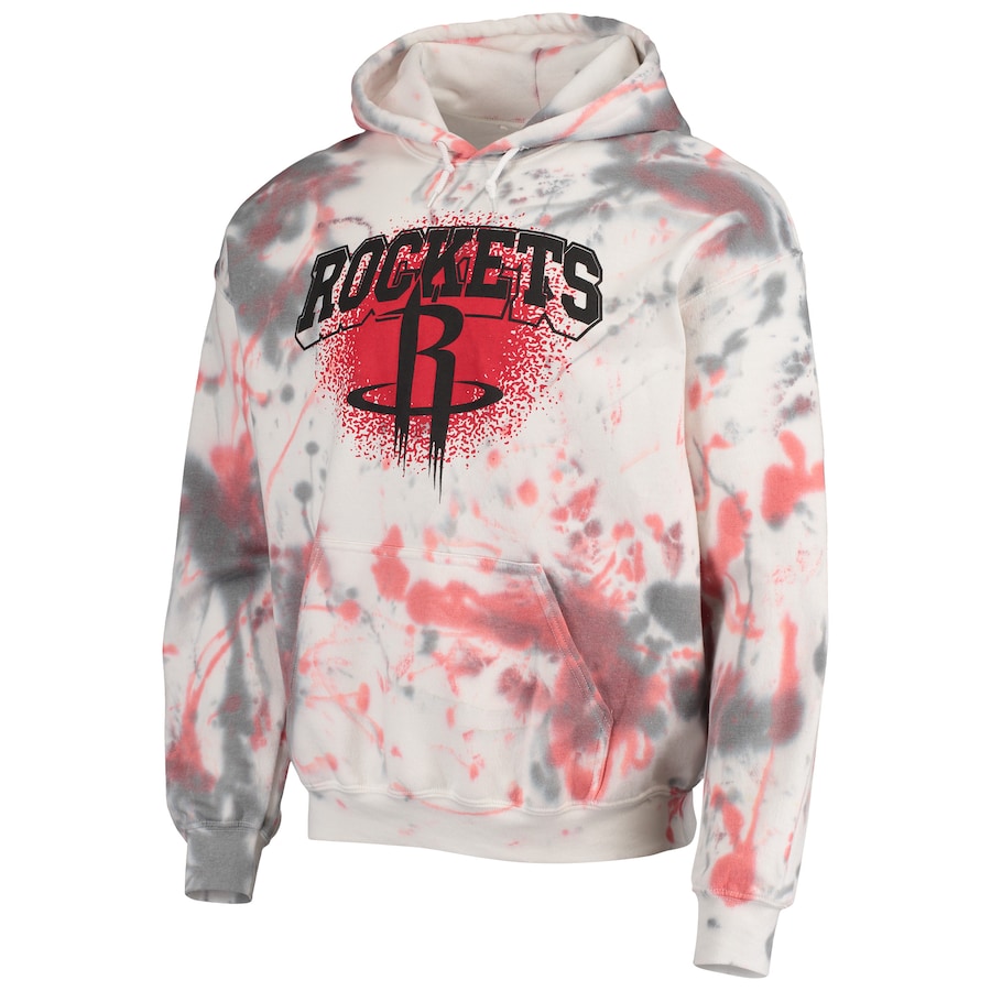 ジャンクフード メンズ パーカー Houston Rockets Junk Food Tie-Dye Pullover Hoodie - Cream