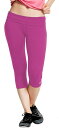 ソフィー レディース レギンス Soffe Juniors' Rolldown Capri Leggings - Neon Pink